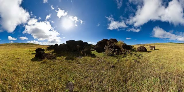 Ahu Vinapu, Rapa Nui .  The ceremonial center of Vinapu includes one of the larger ahu on Rapa Nui.