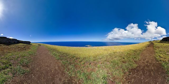 Orongo is a stone village and ceremonial center at the southwestern tip of Rapa Nui. Until the mid-nineteenth century  Orongo was the center of the birdman cult, which hosted an annual race to bring the first manutara (sooty tern) egg from the islet of Motu Nui to Orongo. The site has numerous petroglyphs, mainly of tangata manu (birdmen). The motus (small islands) are Motu Iti and Motu Nui.