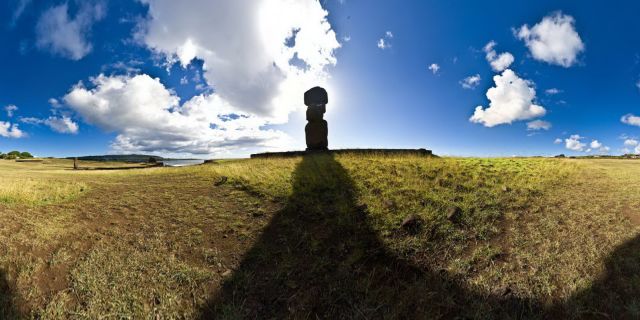 The Tahai Ceremonial Complex is an archaeological site on Rapa Nui (Easter Island) in Chilean Polynesia. Restored in 1974 by the late Dr. William Mulloy, an American archaeologist, Tahai comprises three principal ahu from north to south: Ko Te Riku (with restored eyes), Tahai, and Vai Ure.