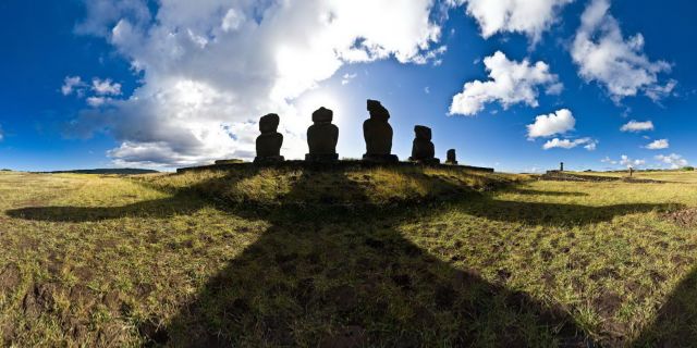 The Tahai Ceremonial Complex is an archaeological site on Rapa Nui (Easter Island). Tahai comprises three principal ahu from north to south: Ko Te Riku (with restored eyes), Tahai, and Vai Ure.