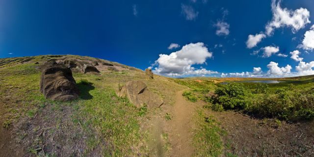 Don't forget to enjoy this fabulous place !! Rano Raraku was the quarry wich supplied the stone from which about 95% of the island's known Moai were carved.